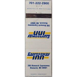 Matchbook Cover Expressway Inn Bismarck ND North Dakota